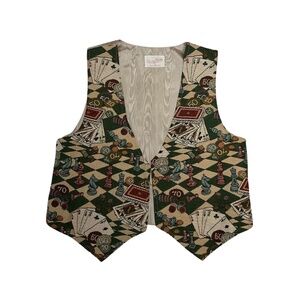 Custom Made Vintage Game Night Tapestry Vest
